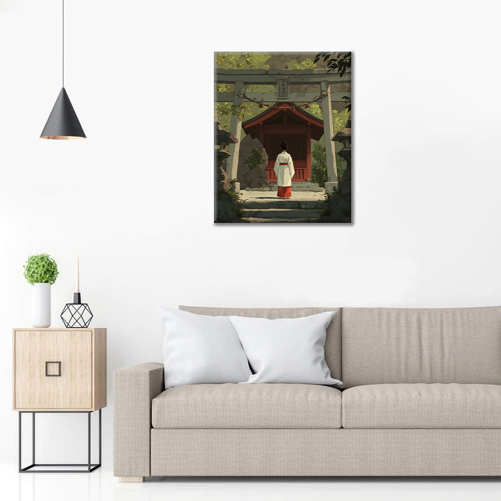 Facing the Torii - Paint by Numbers