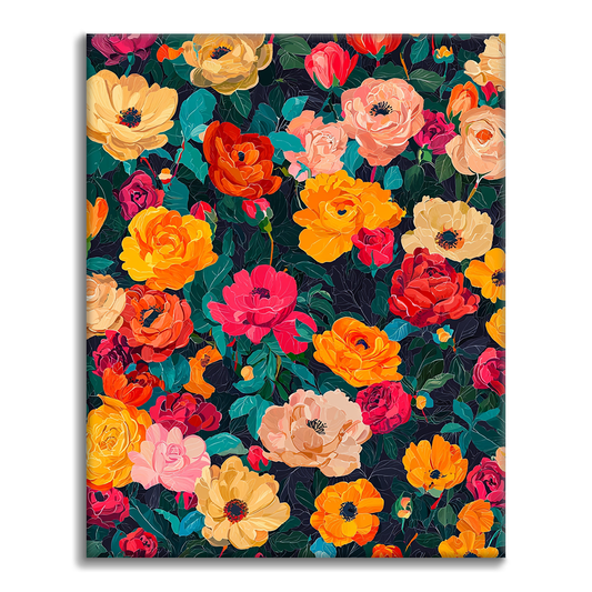 Flowers in Full Bloom - Paint by Numbers