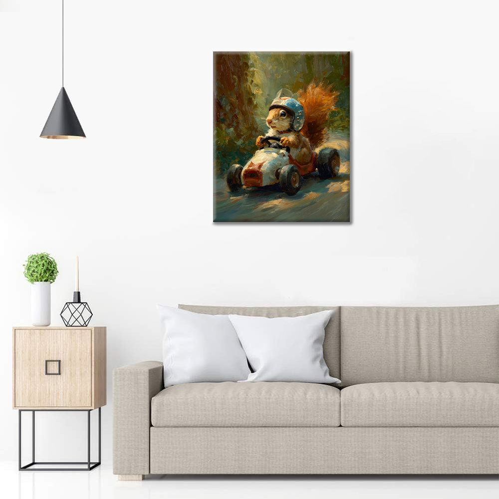 Racing Squirrel - Paint by Numbers