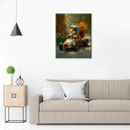 Racing Squirrel - Paint by Numbers