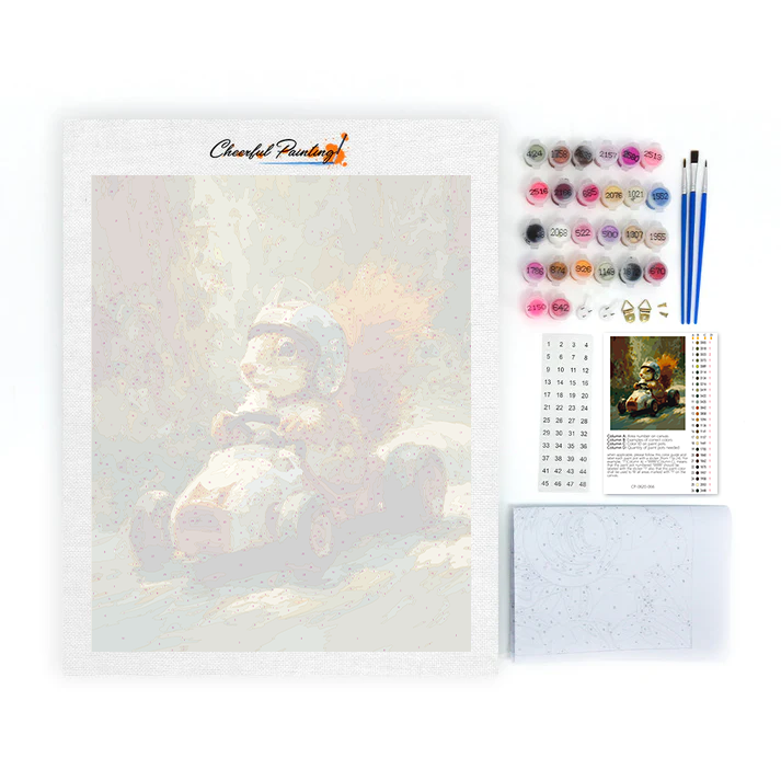 Racing Squirrel - Paint by Numbers