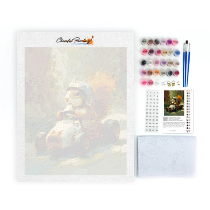 Racing Squirrel - Paint by Numbers