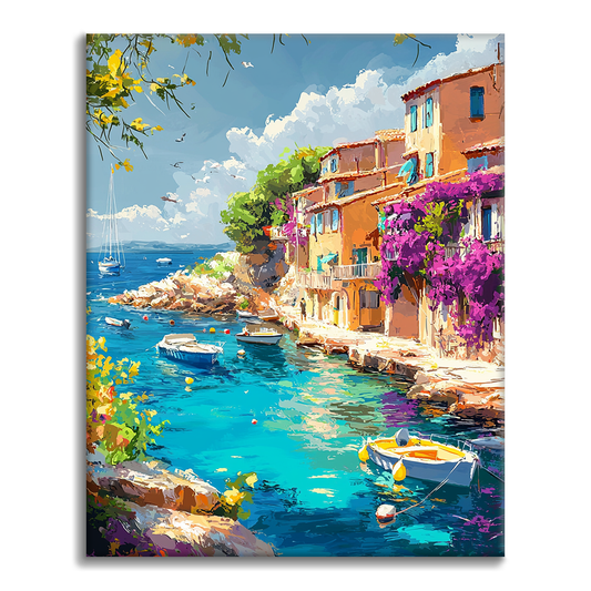 Riviera Port Town - Paint by Numbers