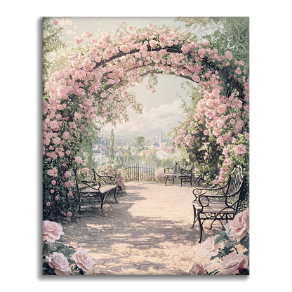 Romantic French Rose Garden - Paint by Numbers