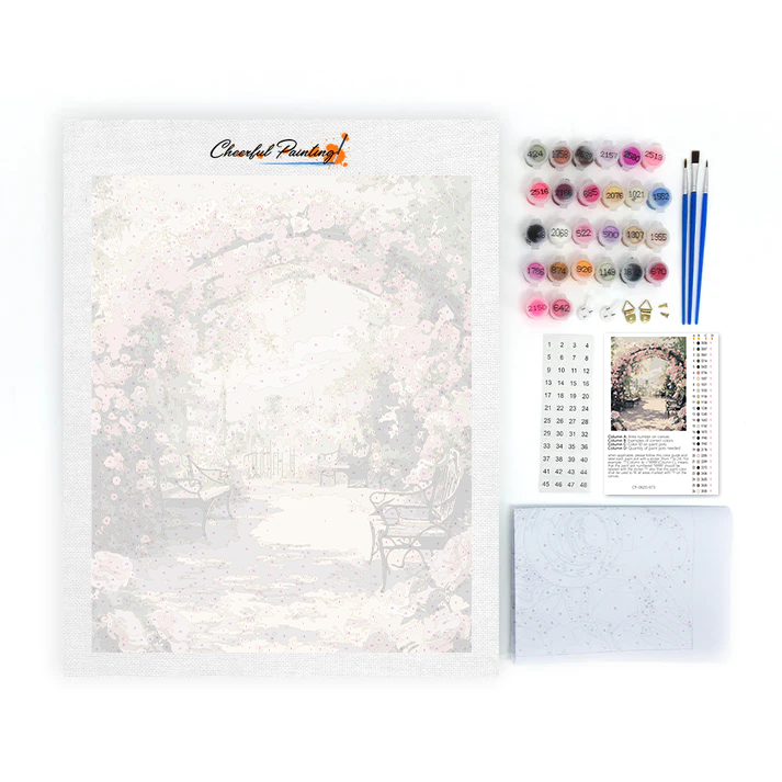 Romantic French Rose Garden - Paint by Numbers