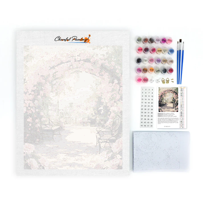 Romantic French Rose Garden - Paint by Numbers