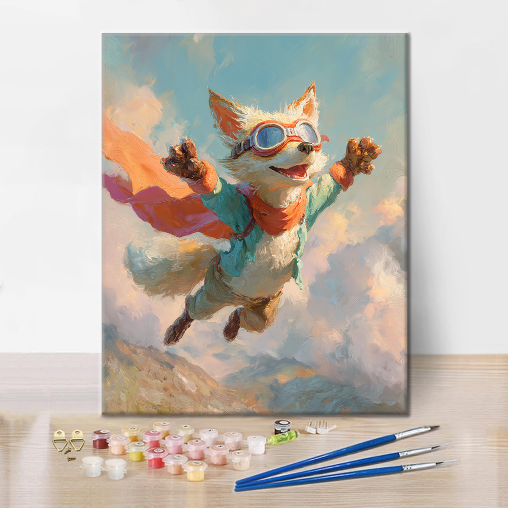 Skydiving Fox - Paint by Numbers
