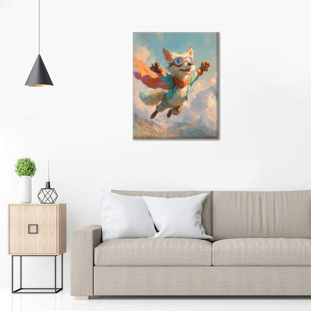 Skydiving Fox - Paint by Numbers