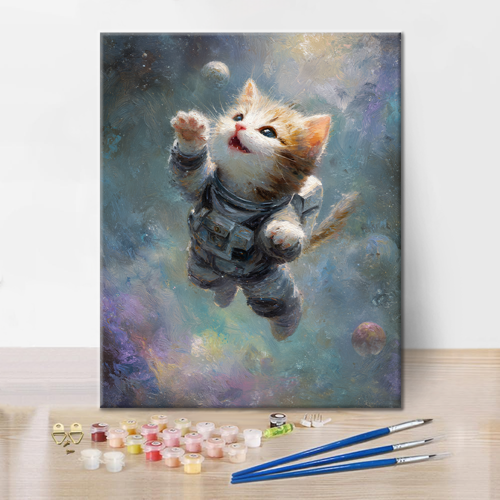Space Kitty - Paint by Numbers