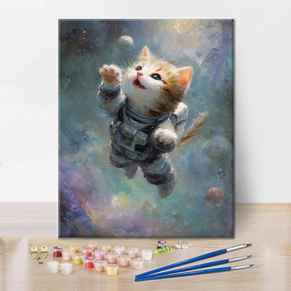 Space Kitty - Paint by Numbers