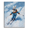 Speedy Snow Rabbit - Paint by Numbers