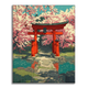 Cherry Blossom Torii - Paint by Numbers