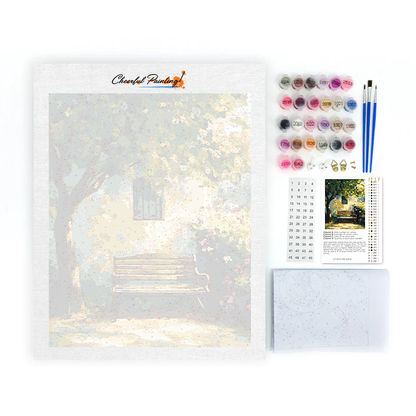 Sunlit Bench - Paint by Numbers