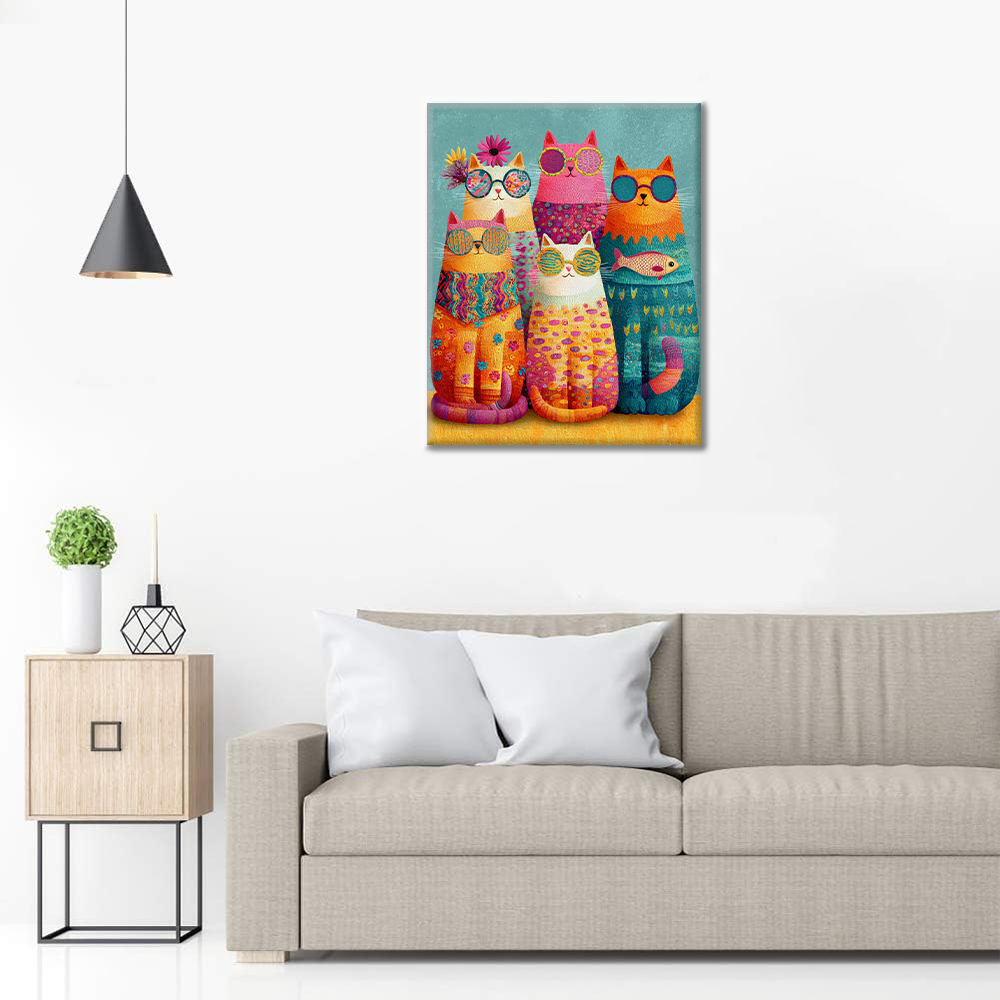 Cool Cat Crew - Paint by Numbers