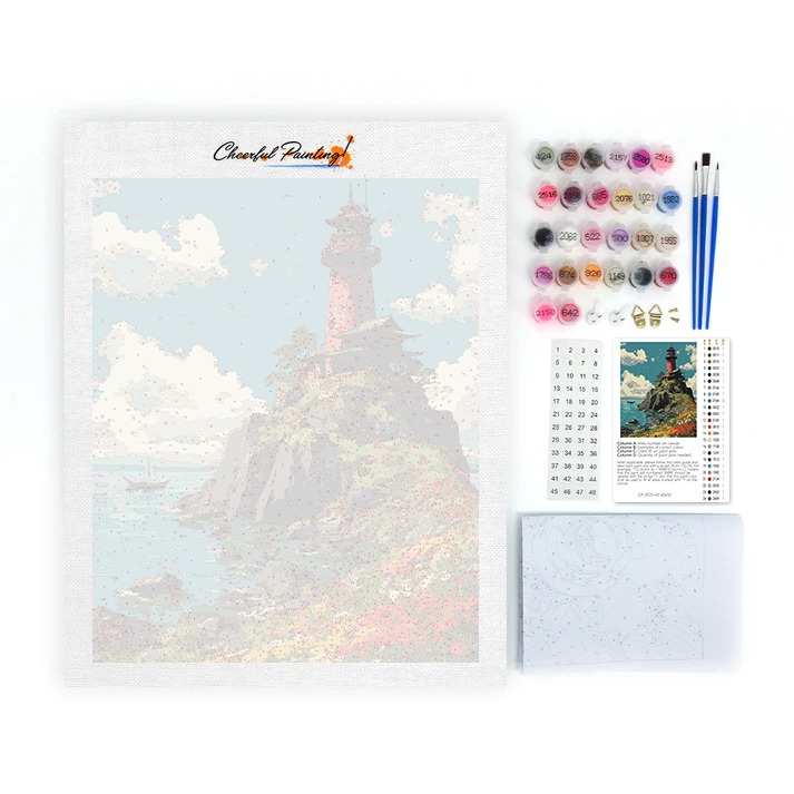 Floral Coastlight - Paint by Numbers