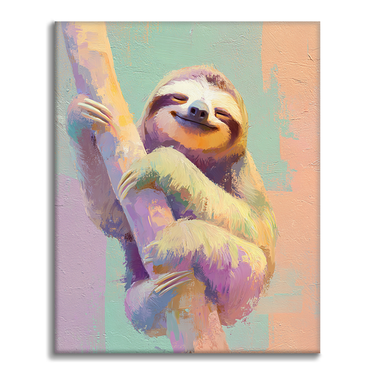 Hugging Sloth - Paint by Numbers