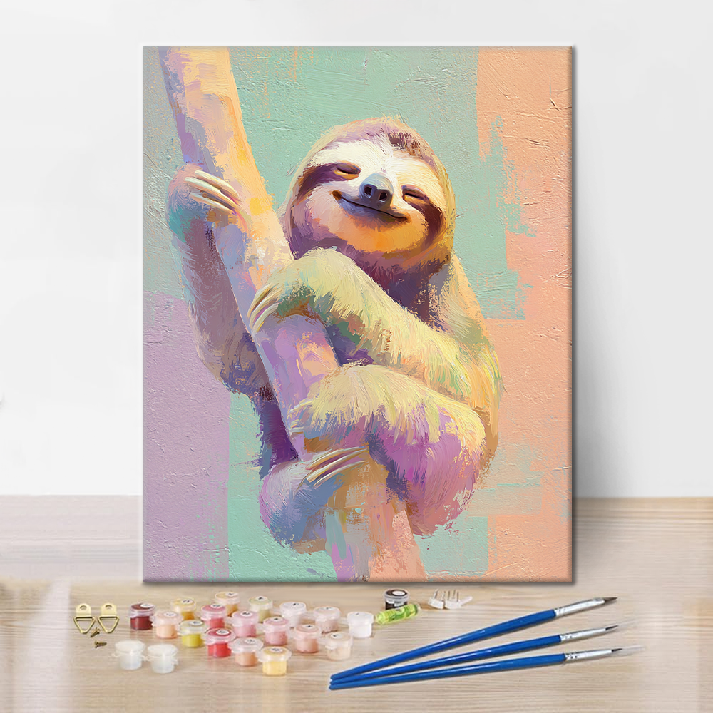 Hugging Sloth - Paint by Numbers