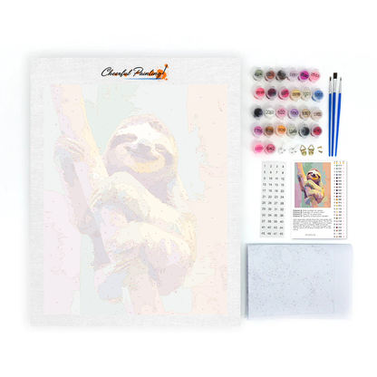 Hugging Sloth - Paint by Numbers