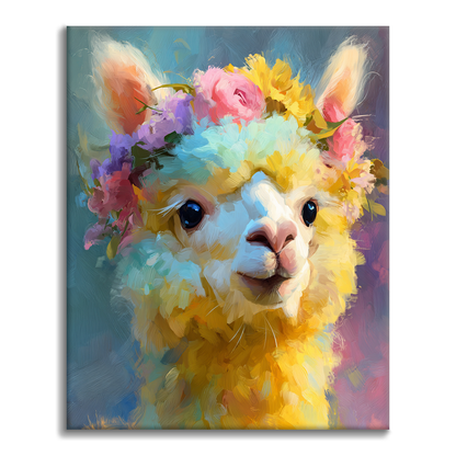Blooming Llama - Paint by Numbers