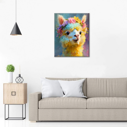 Blooming Llama - Paint by Numbers