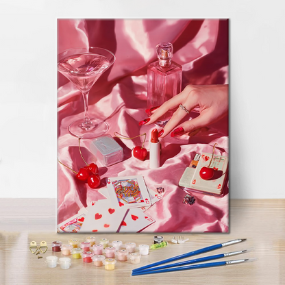 Pink Poker Party - Paint by Numbers