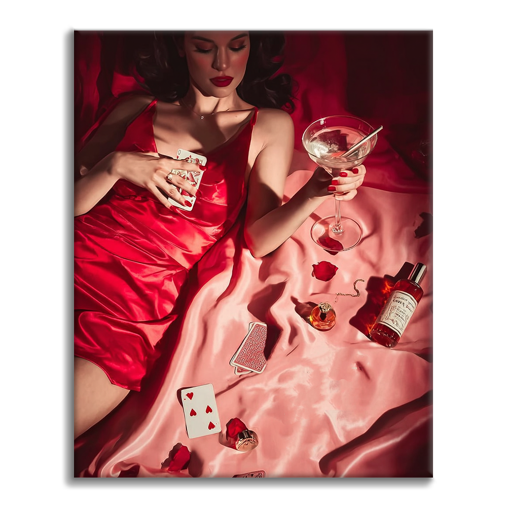 Poker and Drinks - Paint by Numbers
