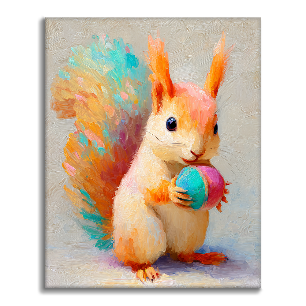 Puffy Squirrel - Paint by Numbers