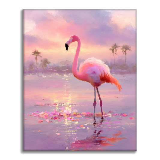 Twilight Flamingo - Paint by Numbers