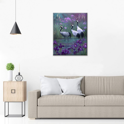 Wisteria Cranes - Paint by Numbers