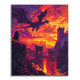 Dragon Over the Castle - Paint by Numbers