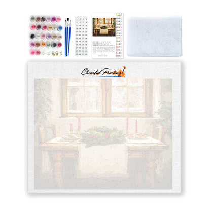 Christmas Dinner Setting - Paint by Numbers