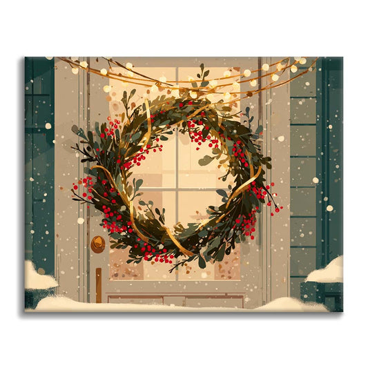 Christmas Wreath - Paint by Numbers