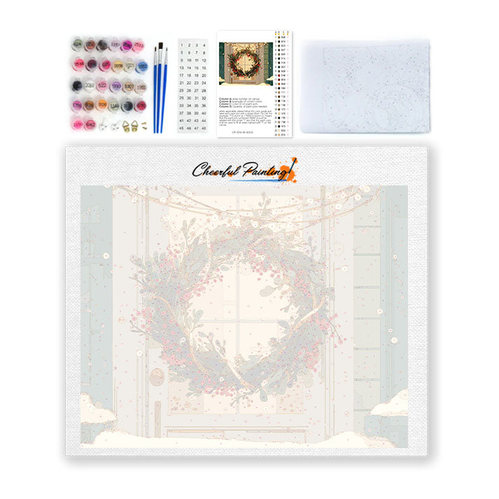 Christmas Wreath - Paint by Numbers