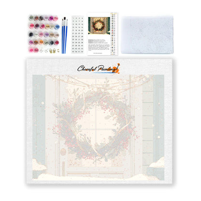 Christmas Wreath - Paint by Numbers
