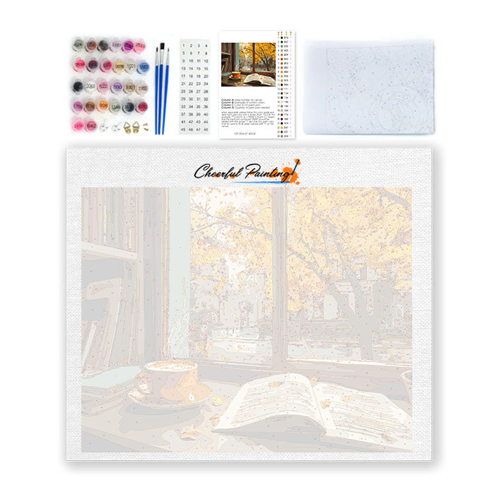 Cozy Autumn Reading - Paint by Numbers