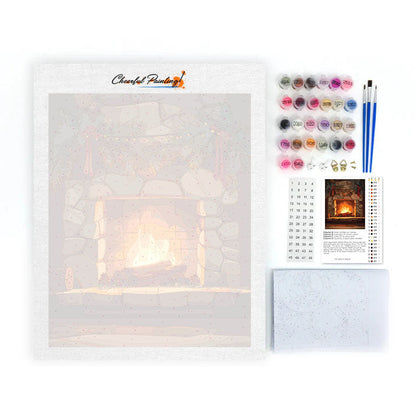 Warm Fireplace - Paint by Numbers