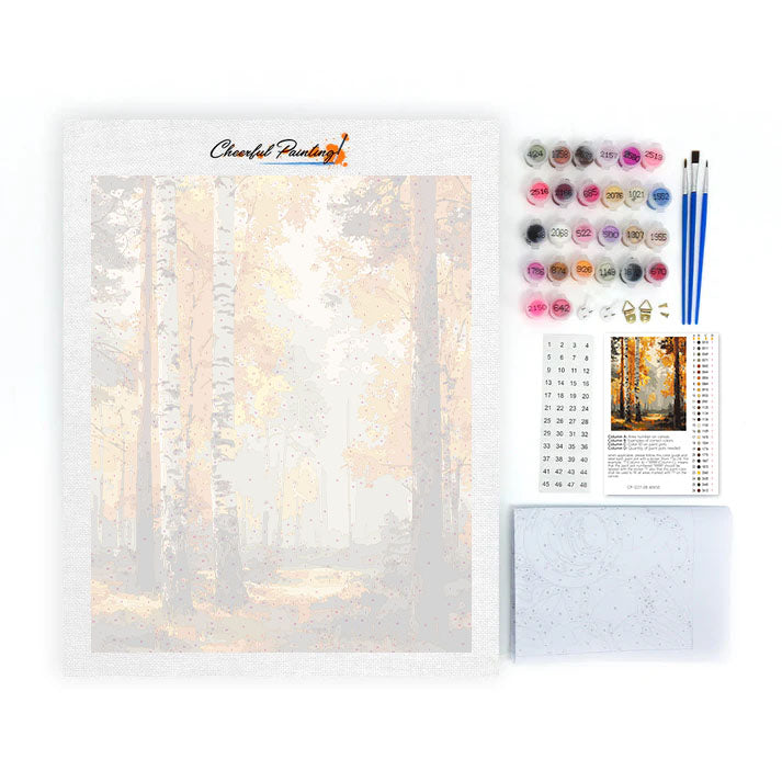Autumn birch forest - Paint by Numbers