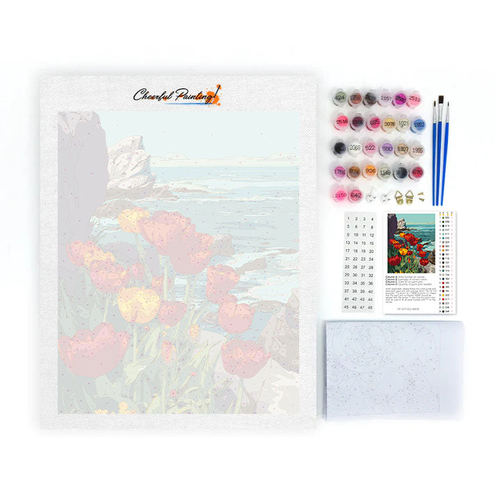 Coastal Tulips - Paint by Numbers