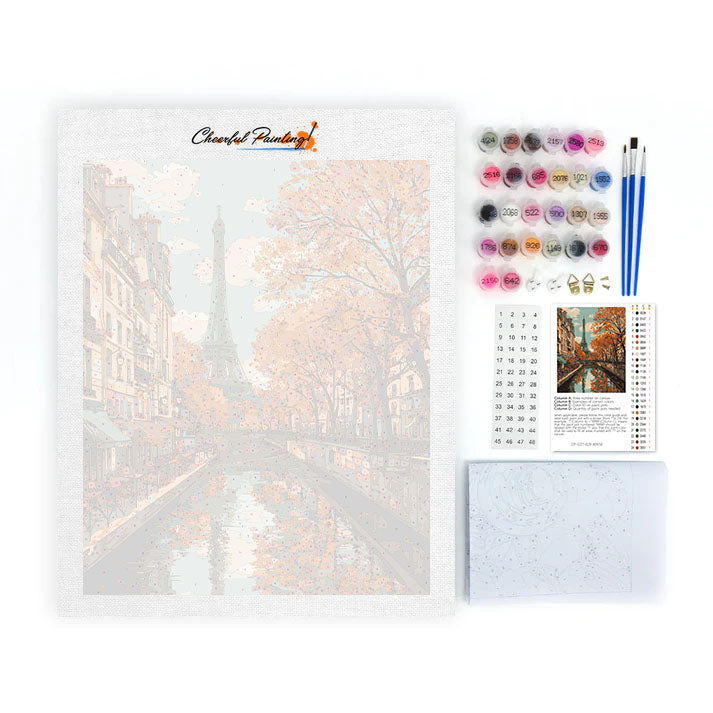 Eiffel Tower in Autumn - Paint by Numbers