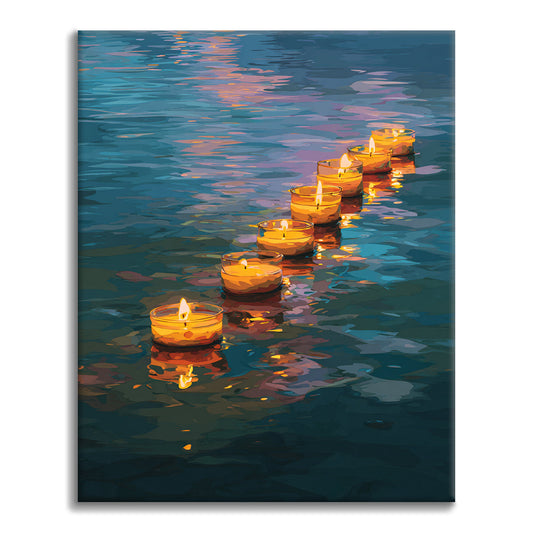 Floating Candles - Paint by Numbers
