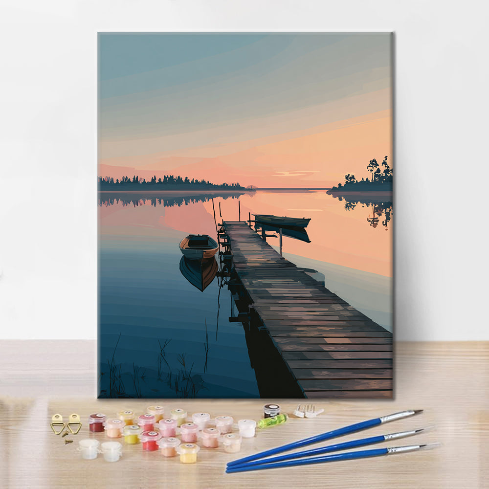 Lake pier - Paint by Numbers