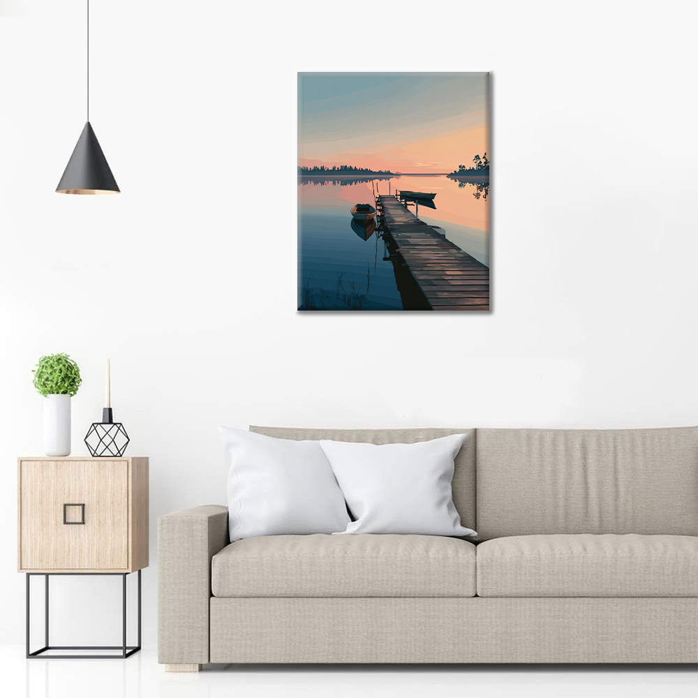 Lake pier - Paint by Numbers