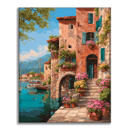 Seaside town - Paint by Numbers