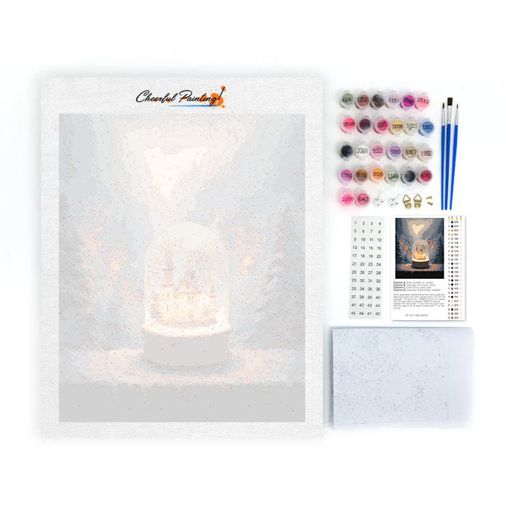 Snowglobe Light - Paint by Numbers