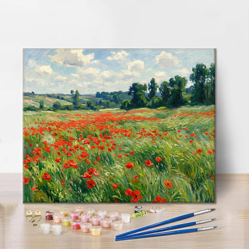 Summer Poppy Field - Paint by Numbers