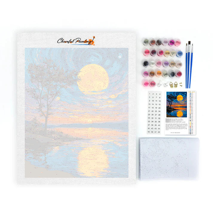 The moon in the lake - Paint by Numbers