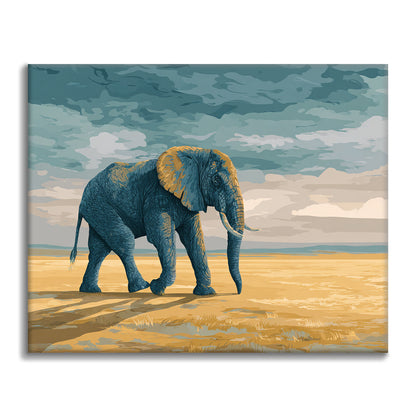 Walking Elephant - Paint by Numbers