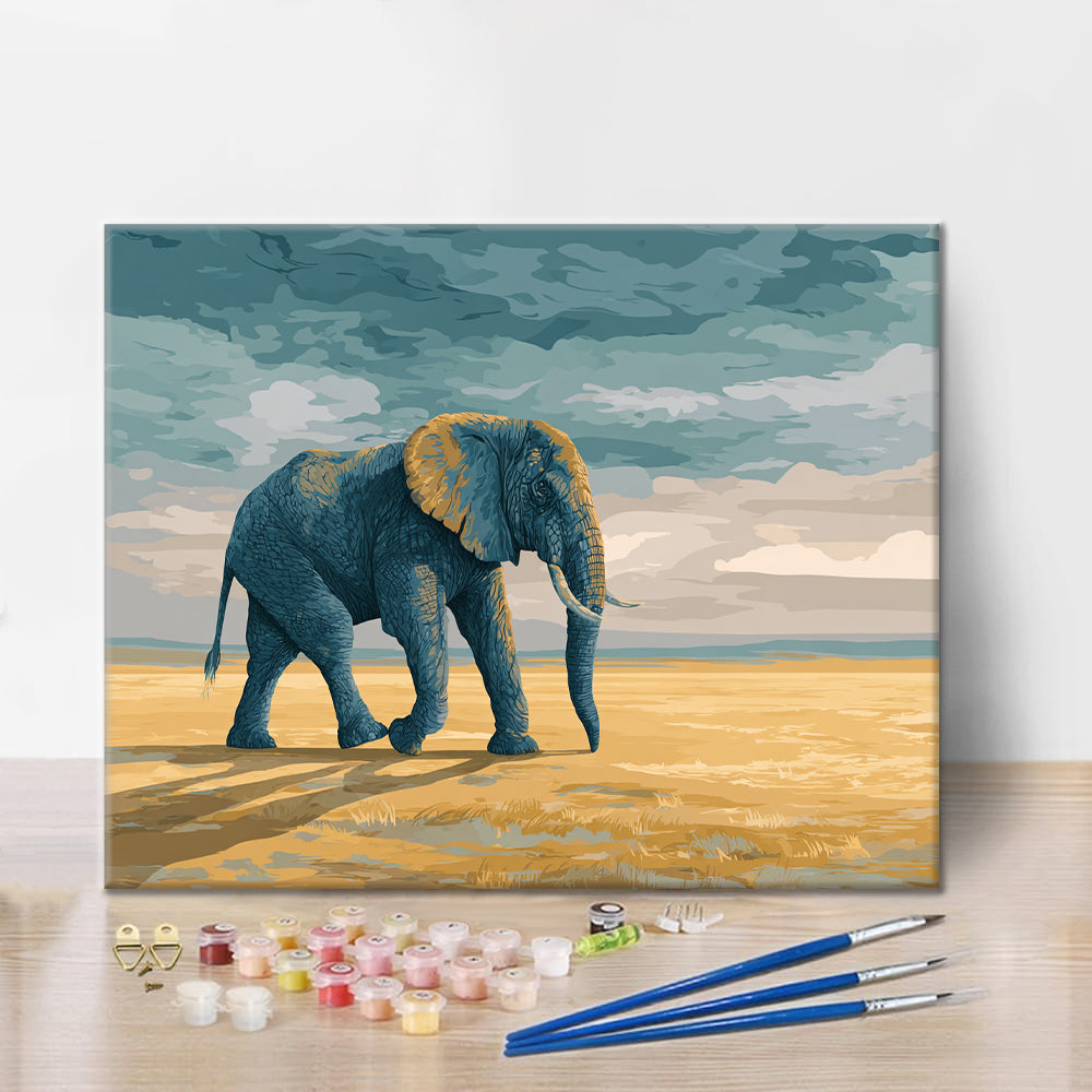 Walking Elephant - Paint by Numbers