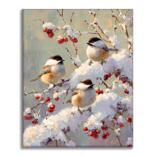 Winter Birds - Paint by Numbers