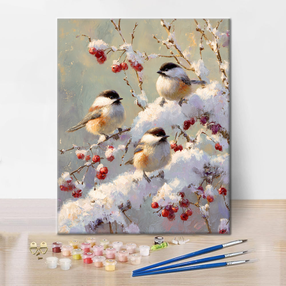 Winter Birds - Paint by Numbers